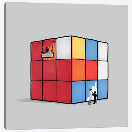 Solving The Cube Canvas Print #NOO44} by Naolito Canvas Wall Art