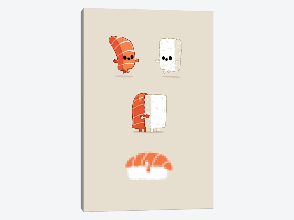 Sushi Is Love by Naolito 1-piece Canvas Print