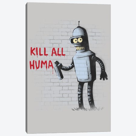 Kill All Humans Canvas Print #NOO61} by Naolito Canvas Art Print