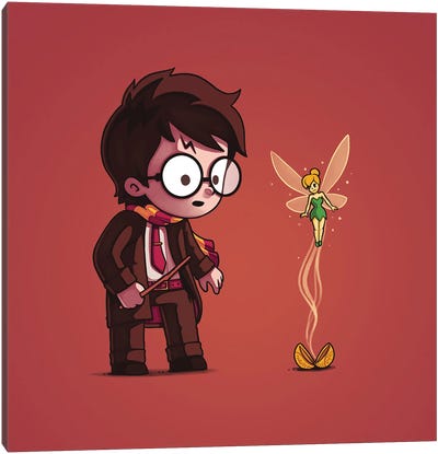 Snitch Wings Canvas Art Print - Harry Potter