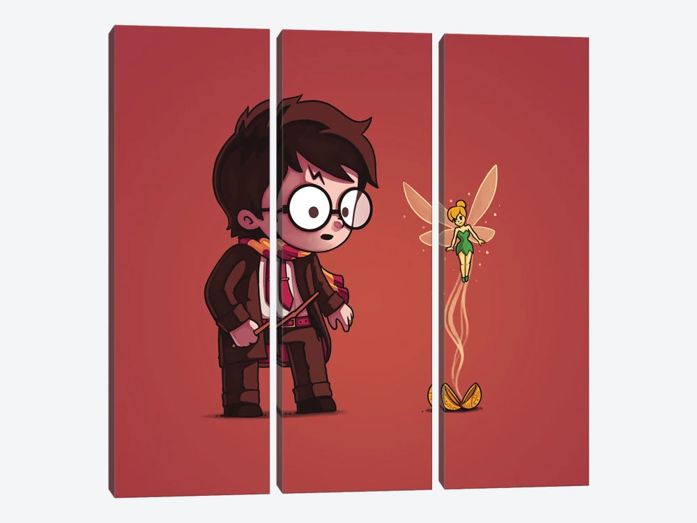 Snitch Wings by Naolito 3-piece Canvas Art Print