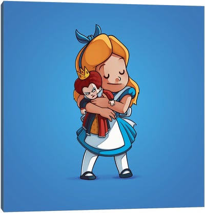 Alice & Queen (Villains) Canvas Art Print - Animated Movie Art