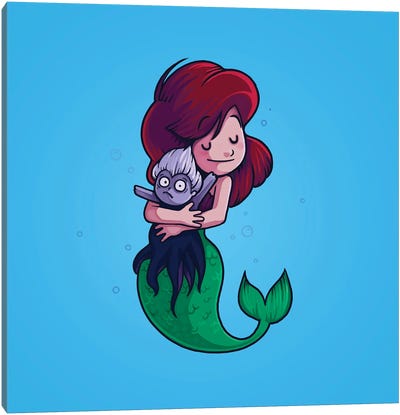 Ariel & Ursula (Villains) Canvas Art Print - The Little Mermaid