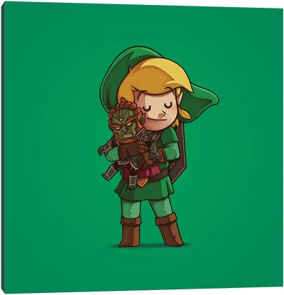 Link & Ganondorf (Villains) Canvas Art Print - Zelda