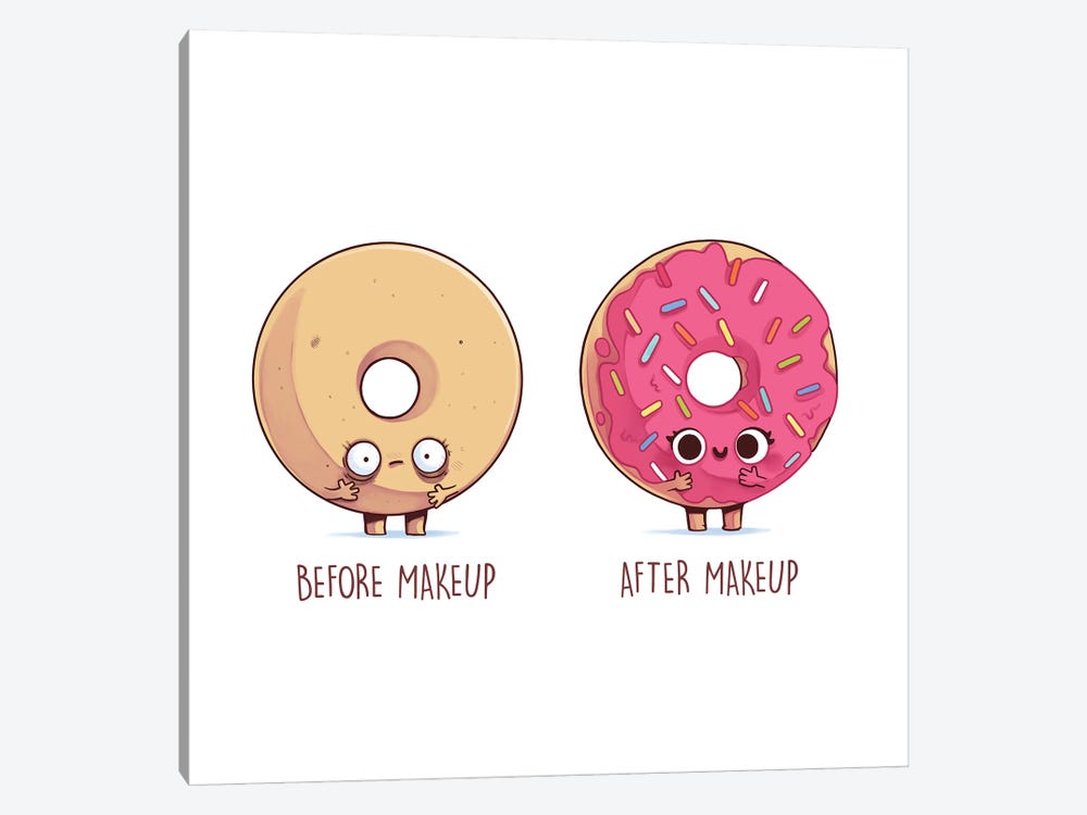 Before After Makeup - Donut by Naolito 1-piece Art Print