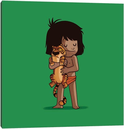 Mowgli & Shere Khan (Villains) Canvas Art Print - Naolito