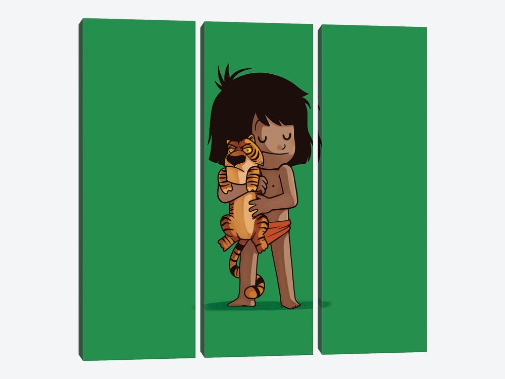 Mowgli & Shere Khan (Villains) by Naolito 3-piece Canvas Print