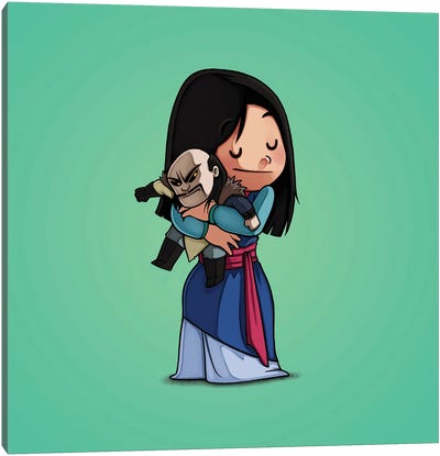 Mulan & Shan Yu (Villains) Canvas Art Print - Other Animated & Comic Strip Characters