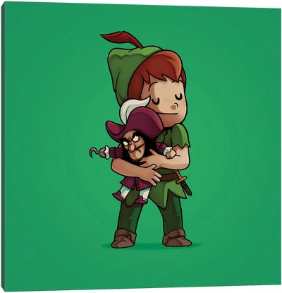 Peter Pan & Hook (Villains) Canvas Art Print - Naolito