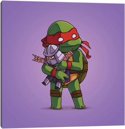 Raphael & Schredder (Villains) Canvas Art Print - Teenage Mutant Ninja Turtles