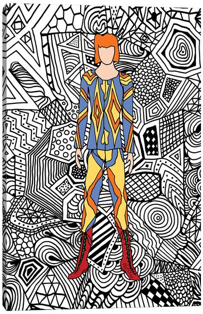 Bowie Fashion I Canvas Art Print - Notsniw Art