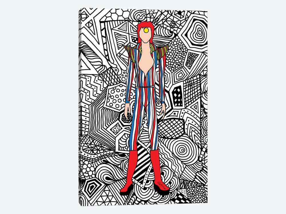 Bowie Fashion III by Notsniw Art 1-piece Canvas Wall Art