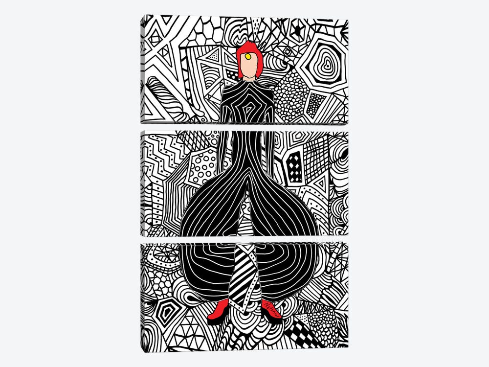 Bowie Fashion VI by Notsniw Art 3-piece Canvas Art Print