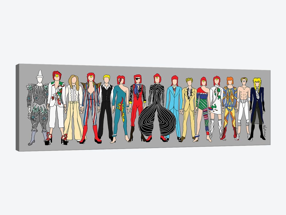 Bowie Line Up by Notsniw Art 1-piece Canvas Art