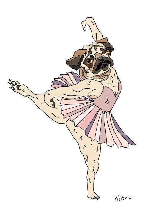 Dog Ballerina Tutu, Pug