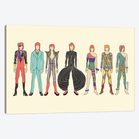 7 Redheaded Bowies Canvas Print #NOT1} by Notsniw Art Canvas Art