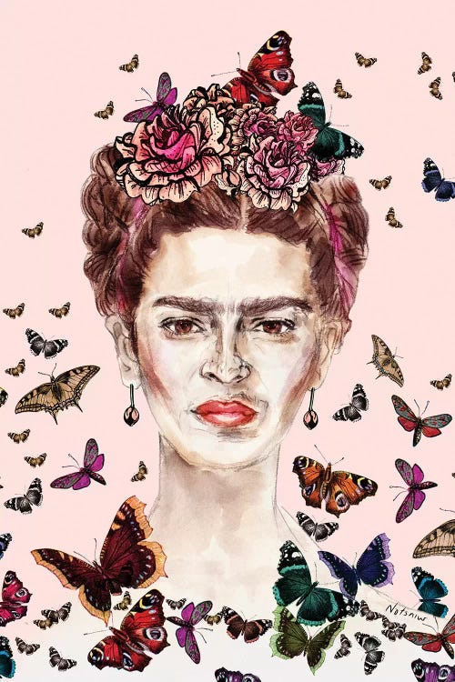 Frida Kahlo Flowers Butterflies