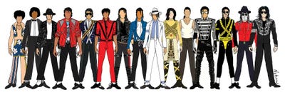Michael Jackson Line Up Canvas Print By Notsniw Art Icanvas