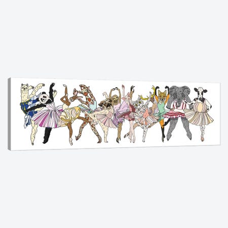 Animal Hipster Ballerinas Canvas Print #NOT3} by Notsniw Art Canvas Art