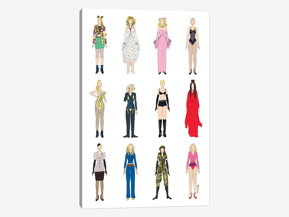 The Many Outfits Of Madge by Notsniw Art 1-piece Canvas Artwork