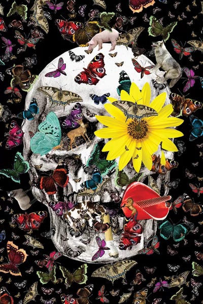 Skull Ecosystem by Notsniw Art art print