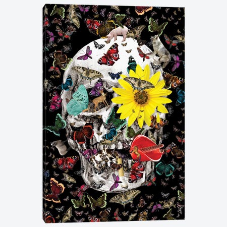 Skull Ecosystem Canvas Print #NOT51} by Notsniw Art Canvas Art Print