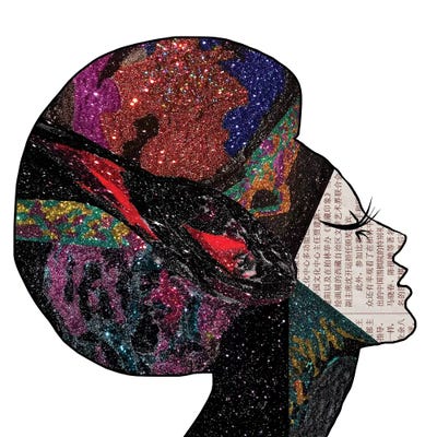 Space Hair by Notsniw Art canvas print