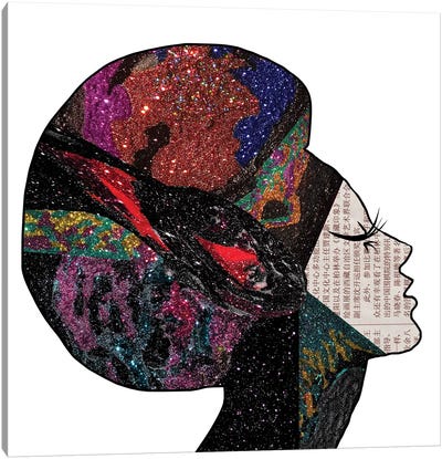 Space Hair Canvas Art Print - Notsniw Art