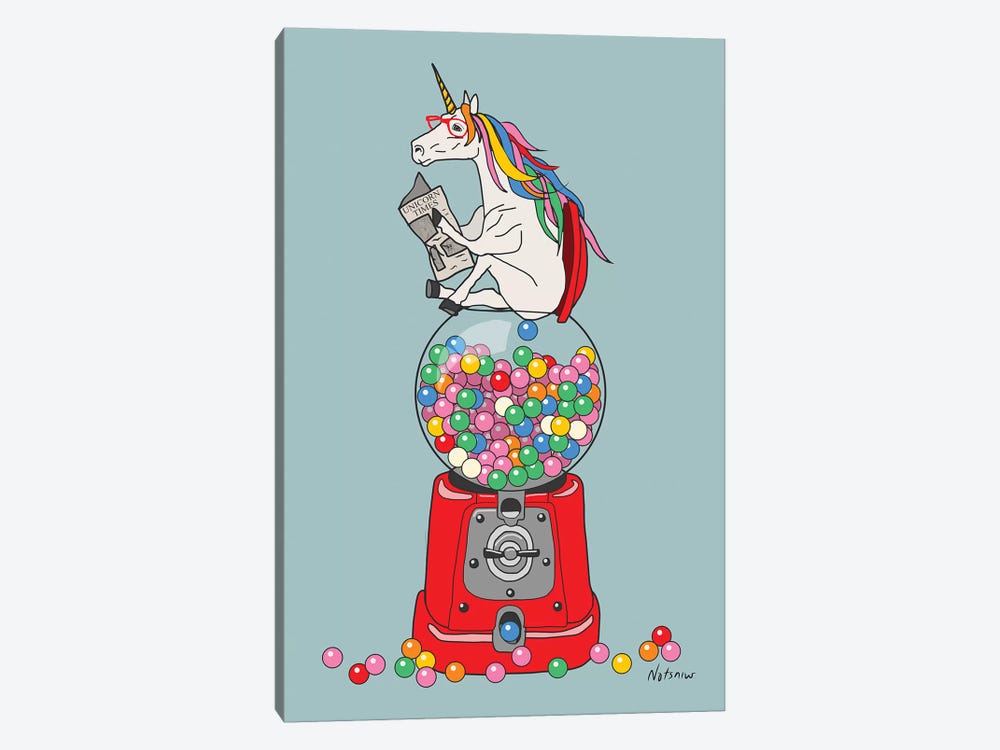 Unicorn Gumball Poop by Notsniw Art 1-piece Art Print