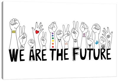We Are The Future Canvas Art Print - Vibrant Rebellion