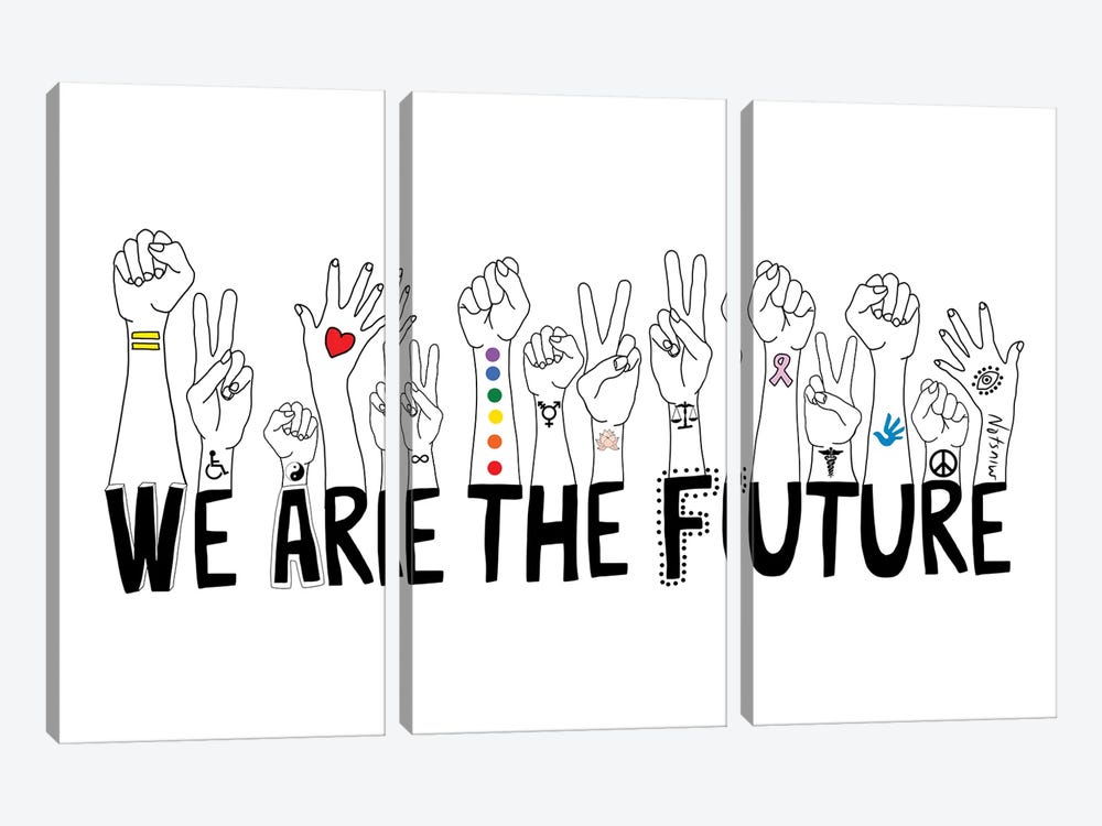 We Are The Future by Notsniw Art 3-piece Canvas Art Print
