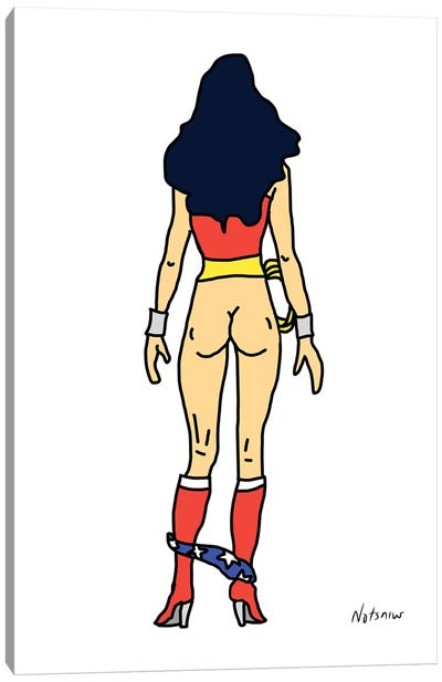 Wonder Butt I Canvas Art Print - Wonder Woman