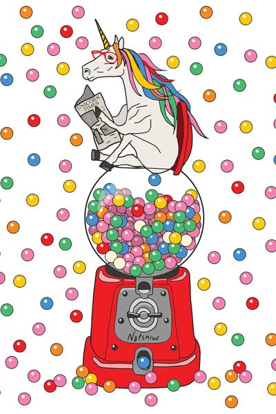 Kids Fantasy Art: Unicorn Poop Gumballs by Notsniw Art