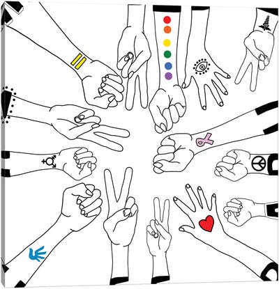 Together Canvas Art Print - LGBTQ+ Art