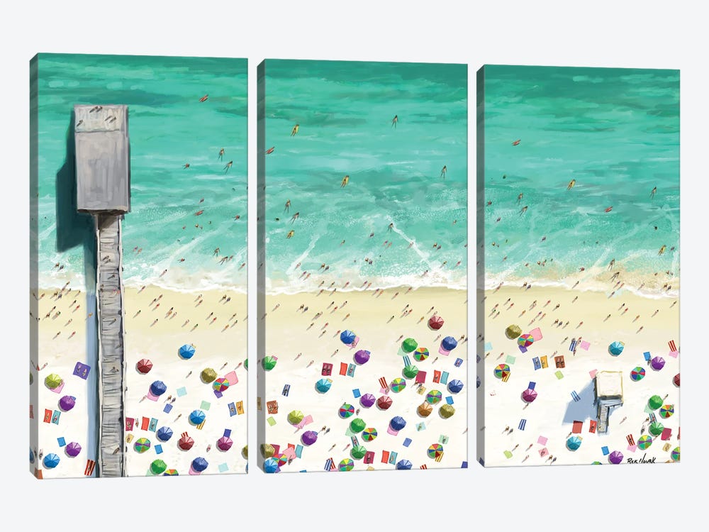Beaches I by Rick Novak 3-piece Canvas Art
