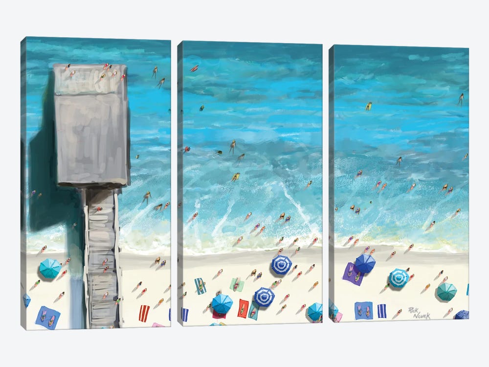 Beaches IV by Rick Novak 3-piece Canvas Art Print