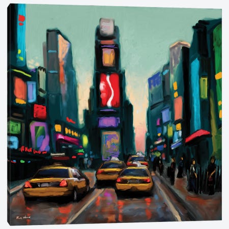 Time Square II Canvas Print #NOV24} by Rick Novak Canvas Print