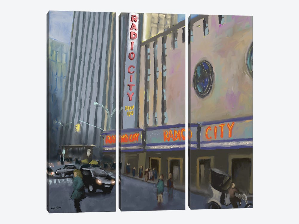 Radio City by Rick Novak 3-piece Canvas Wall Art