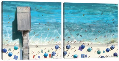 Beaches Diptych II Canvas Art Print - Art Sets | Triptych & Diptych Wall Art