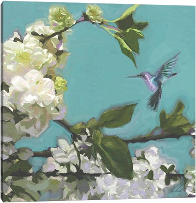 Hummingbird Florals I Canvas Art Print
