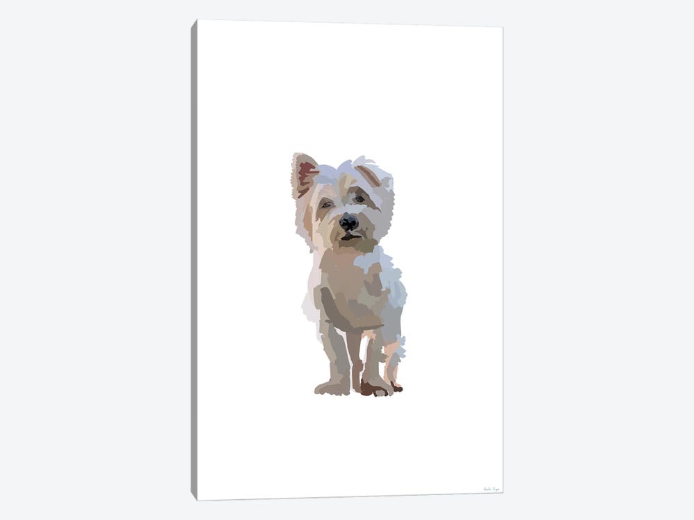 White Pup by Amelia Noyes 1-piece Art Print