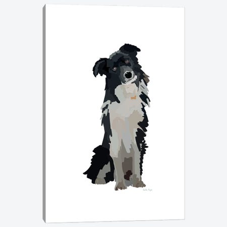 Black And White Pup Canvas Print #NOY17} by Amelia Noyes Canvas Art Print
