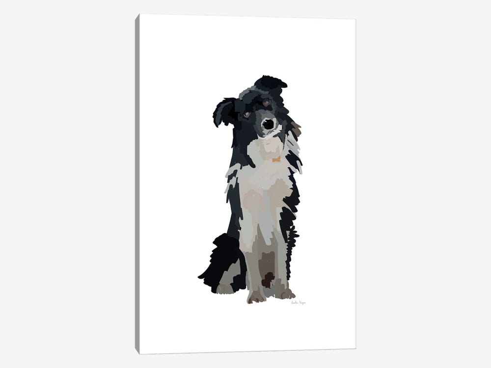 Black And White Pup by Amelia Noyes 1-piece Canvas Print