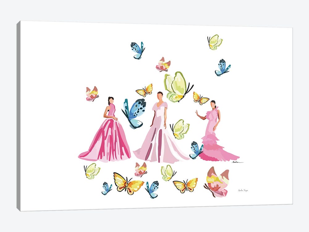 Butterfly Fashion by Amelia Noyes 1-piece Canvas Art Print