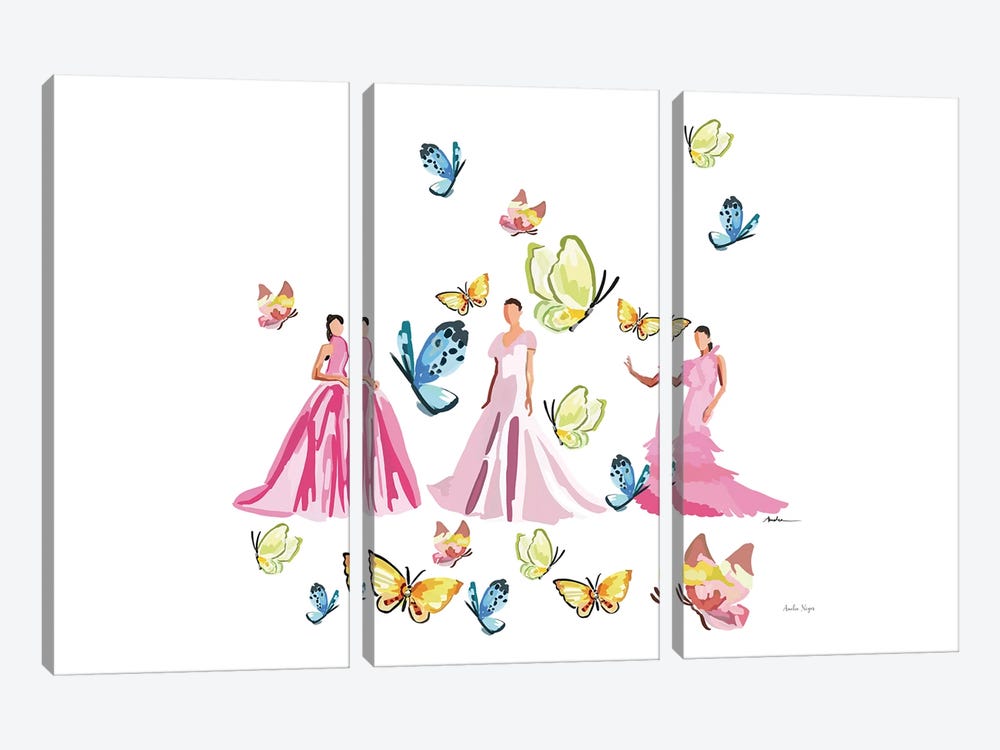 Butterfly Fashion by Amelia Noyes 3-piece Art Print