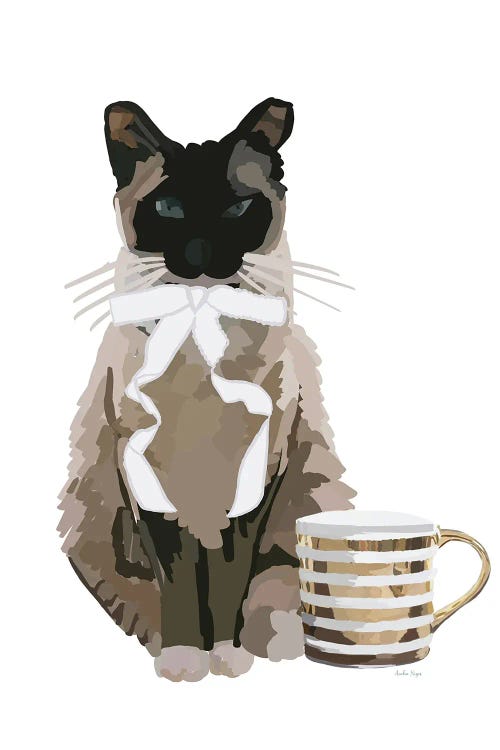 Cat And Coffee by Amelia Noyes wall art