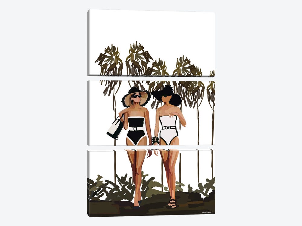 Couture Beach Girls by Amelia Noyes 3-piece Canvas Art