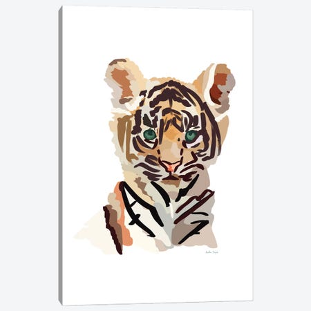 Baby Tiger Canvas Print #NOY2} by Amelia Noyes Art Print