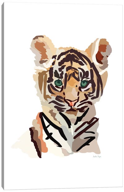 Baby Tiger Canvas Art Print - Amelia Noyes