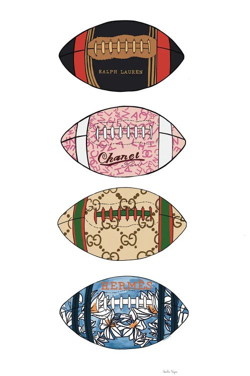 Couture Footballs by Amelia Noyes canvas print